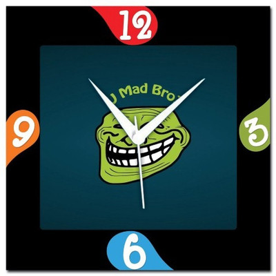 70% OFF on WebPlaza U Mad Bro Analog Wall Clock Multicolor