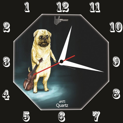 55% OFF on Lycans aNTI 0066 Analog Wall Clock Black