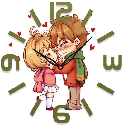 28% OFF on Ellicon 70 Kiss Love Couple Analog Wall Clock White 28% OFF on Ellicon 70 Kiss Love Couple Analog Wall Clock White