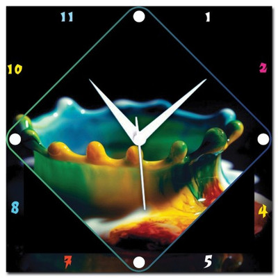 72% OFF on Amore Color Drop Analog Wall Clock Multicolor