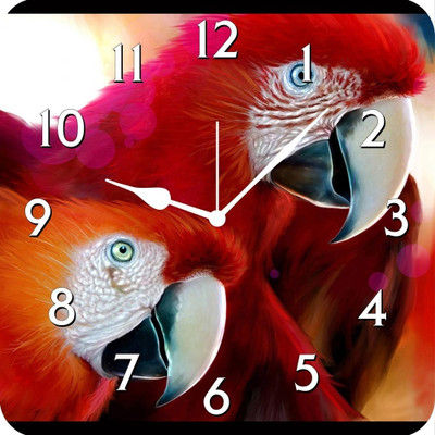 50% OFF on FurnishFantasy Red Parrots Analog Wall Clock Multicolor 50% OFF on FurnishFantasy Red Parrots Analog Wall Clock Multicolor