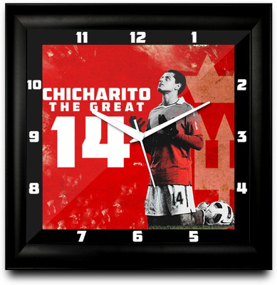 73% OFF on ShopMantra Chicharito The Great Footballer Square Analog Wall Clock Black