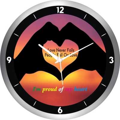 42% OFF on Regent I Am Proud Of My Heart Analog Wall Clock Shiny Silver