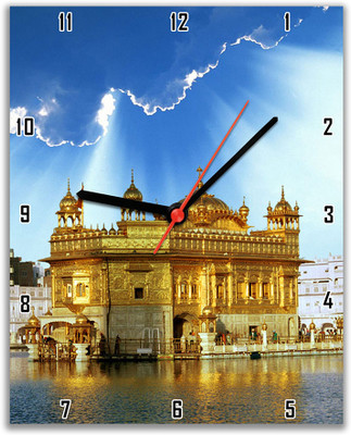 14% OFF on Lovely Collection Golden Temple Religious Analog Wall Clock Multicolor