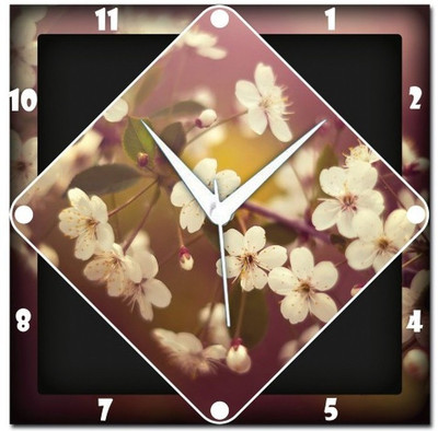 70% OFF on WebPlaza Cherry Blossom Analog Wall Clock Multicolor