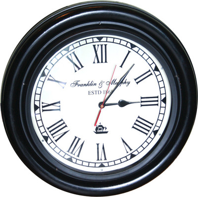 E-Studio Franklin and Murphy Analog Wall Clock Black E-Studio Franklin and Murphy Analog Wall Clock Black