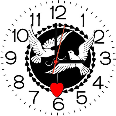23% OFF on Ellicon B218 Love Birds Analog Wall Clock White 23% OFF on Ellicon B218 Love Birds Analog Wall Clock White