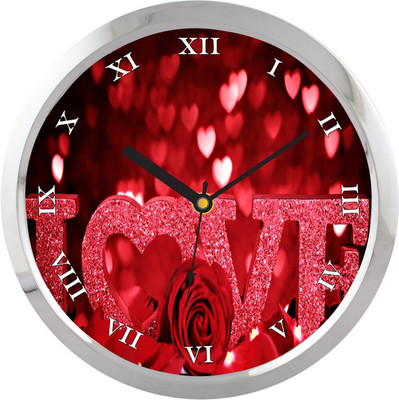 31% OFF on Shopping Monster Designer Love You Analog Wall Clock Silver