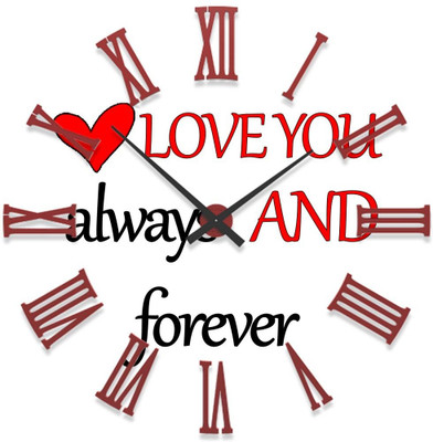 28% OFF on Ellicon 47 Love And Always Forever Analog Wall Clock White