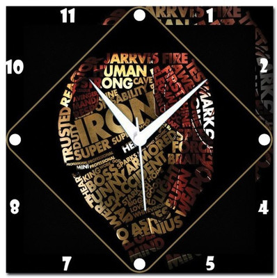70% OFF on WebPlaza Ironman Typography Analog Wall Clock Multicolor