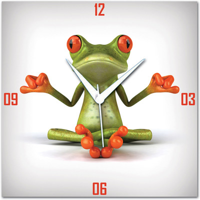 72% OFF on Amore Zen Frog Analog Wall Clock White