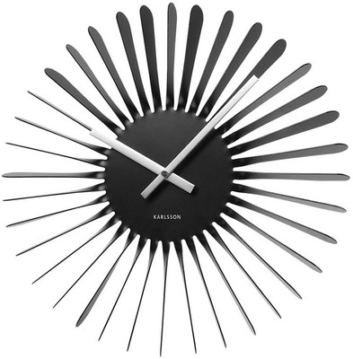 Karlsson Twister Black Analog Wall Clock Black Karlsson Twister Black Analog Wall Clock Black