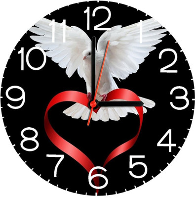 23% OFF on Ellicon B380 Love Bird And Heart Analog Wall Clock White 23% OFF on Ellicon B380 Love Bird And Heart Analog Wall Clock White