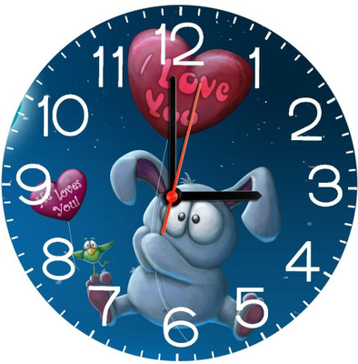 23% OFF on Ellicon B360 Funny Love You Heart Analog Wall Clock White