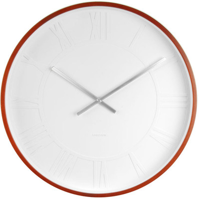 Karlsson Mr. White Roman Numbers Analog Wall Clock Brown Karlsson Mr. White Roman Numbers Analog Wall Clock Brown