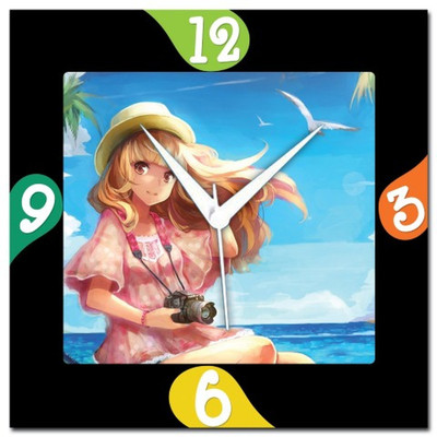 72% OFF on Amore Girl On Beach Analog Wall Clock Multicolor