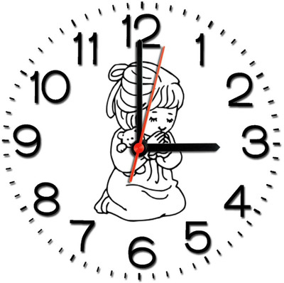 28% OFF on Ellicon 388 Praying Girl Analog Wall Clock White 28% OFF on Ellicon 388 Praying Girl Analog Wall Clock White
