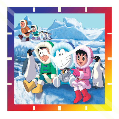 50% OFF on Moneysaver Doraemon And Frends In Antartica Analog Wall Clock Multicolor