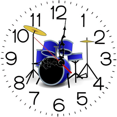 28% OFF on Ellicon 201 Drum Design Analog Wall Clock White 28% OFF on Ellicon 201 Drum Design Analog Wall Clock White