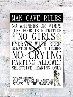 46% OFF on Kwardrobe Man Cave Analog Wall Clock White 46% OFF on Kwardrobe Man Cave Analog Wall Clock White