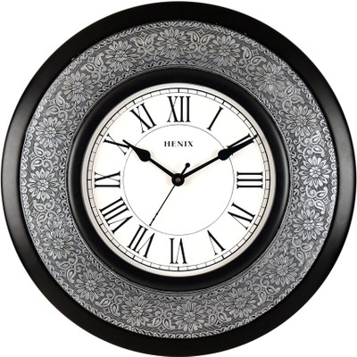 Henix AQ-987 Analog Wall Clock Black, Silver Henix AQ-987 Analog Wall Clock Black, Silver