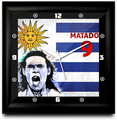 73% OFF on ShopMantra Matador Uruguay Football Square Analog Wall Clock Black