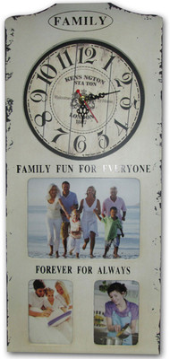 Kairos Family Album Analog Wall Clock White Kairos Family Album Analog Wall Clock White