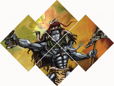 51% OFF on Go Hooked Beige And Green MDF 4 Panel Wallpaper