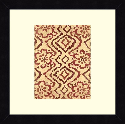 18% OFF on ART4U Ox Blood Ikat - Framed Print 16 inch x 16 inch 16 inch X inch 16, Multicolor