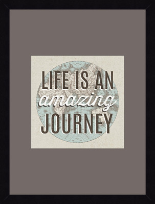 25% OFF on ART4U French World Map Inspiration Amazing Journey - Framed Print 20 inch x 26 inch 26 inch X inch 20, Multicolor