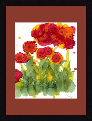 24% OFF on ART4U Poppy Whimsy IV - Framed Print 20 inch x 26 inch 26 inch X inch 20, Multicolor