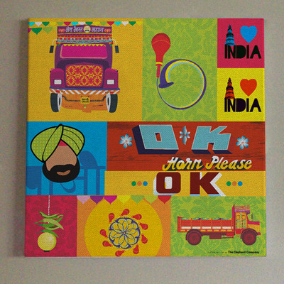 The Elephant Company TEC Wall Art Truck Story Medium Multicolor The Elephant Company TEC Wall Art Truck Story Medium Multicolor