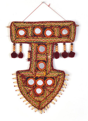 Little India Kutch Big Mirror Handwork Arrow Shape Show Piece 129 Little India Kutch Big Mirror Handwork Arrow Shape Show Piece 129