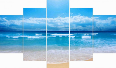 55% OFF on Go Hooked Blue Mdf 5 Panel Wallpaper 55% OFF on Go Hooked Blue Mdf 5 Panel Wallpaper