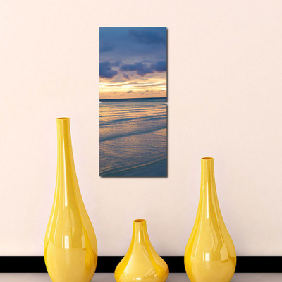 43% OFF on 999Store Multiple Frames Printed Cloudy Weather Modern Wall Art Painting -2 Frames (76x25 cm)