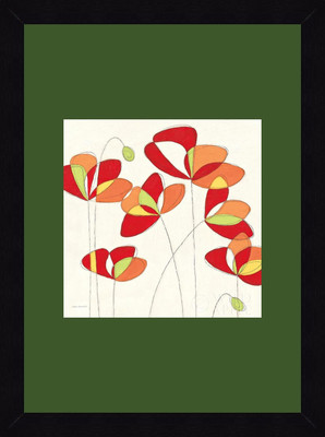 19% OFF on ART4U Poppy Field Square II - Framed Print 16 inch x 22 inch 22 inch X inch 16, Multicolor