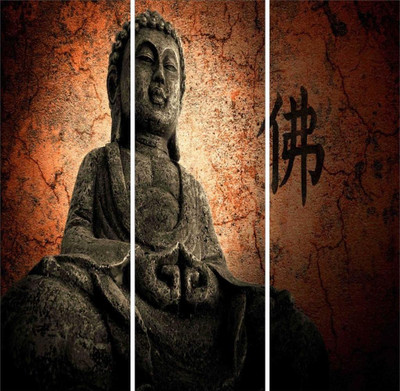 50% OFF on Go Hooked Brown And Gray Mdf 3 Panel Wallpaper