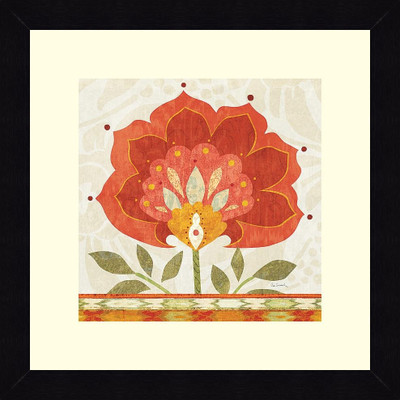 19% OFF on ART4U Ikat Bloom I - Framed Print 16 inch x 16 inch 16 inch X inch 16, Multicolor