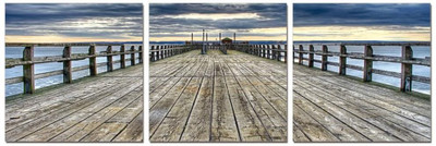 50% OFF on Go Hooked Blue And Brown Mdf 3 Panel Wallpaper