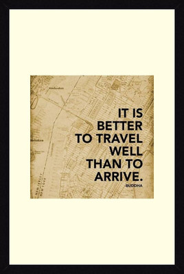 24% OFF on ART4U Travel Well Map - Framed Print 24 inch x 36 inch 36 inch X inch 24, Multicolor