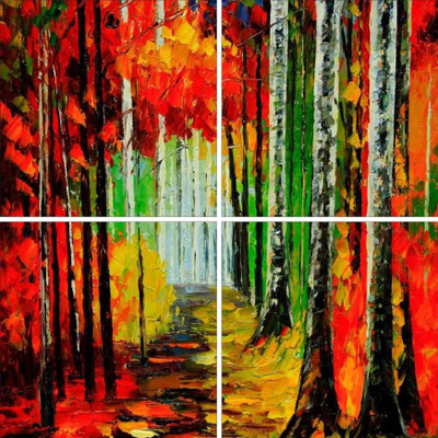 33% OFF on Go Hooked Mdf 3 Panel Wallpaper