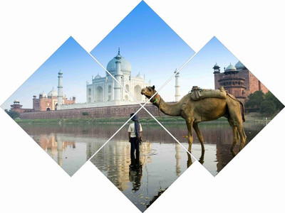 51% OFF on Go Hooked Blue And White MDF 4 Panel Wallpaper 51% OFF on Go Hooked Blue And White MDF 4 Panel Wallpaper