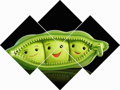 51% OFF on Go Hooked Green And Black MDF 4 Panel Wallpaper