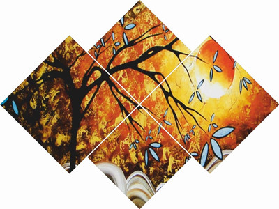 51% OFF on Go Hooked Yellow And Red MDF 4 Panel Wallpaper 51% OFF on Go Hooked Yellow And Red MDF 4 Panel Wallpaper