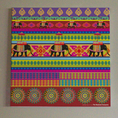 The Elephant Company Wall Art Temple Elephant Small Multicolor The Elephant Company Wall Art Temple Elephant Small Multicolor
