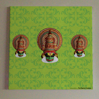 The Elephant Company TEC Wall Art Kathak Faces Large Multicolor The Elephant Company TEC Wall Art Kathak Faces Large Multicolor