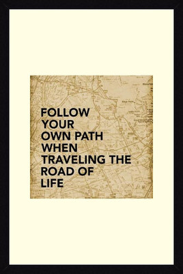 24% OFF on ART4U Road of Life Map - Framed Print 24 inch x 36 inch 36 inch X inch 24, Multicolor