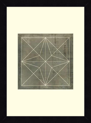 19% OFF on ART4U Geometric Blueprint I - Framed Print 16 inch x 22 inch 22 inch X inch 16, Multicolor