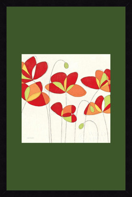 24% OFF on ART4U Poppy Field Square I - Framed Print 24 inch x 36 inch 36 inch X inch 24, Multicolor