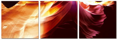 50% OFF on Go Hooked Orange And Yellow Mdf 3 Panel Wallpaper